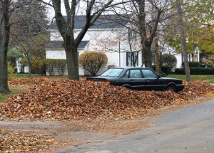 I was going to bury this car, but my nephew came out and caught me.