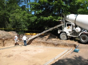 Pouring Footings