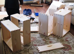 Let's see, Tab A....goes into....